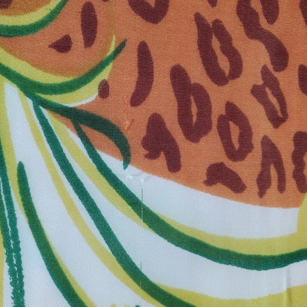 Peter Todd Mitchell Scarf Jungle Animal Print Vintage Leopard Native Tiger